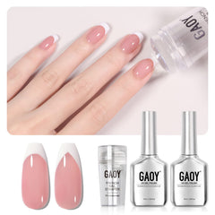 GAOY kit manucure française avec stamper pour des contours nets et précis.