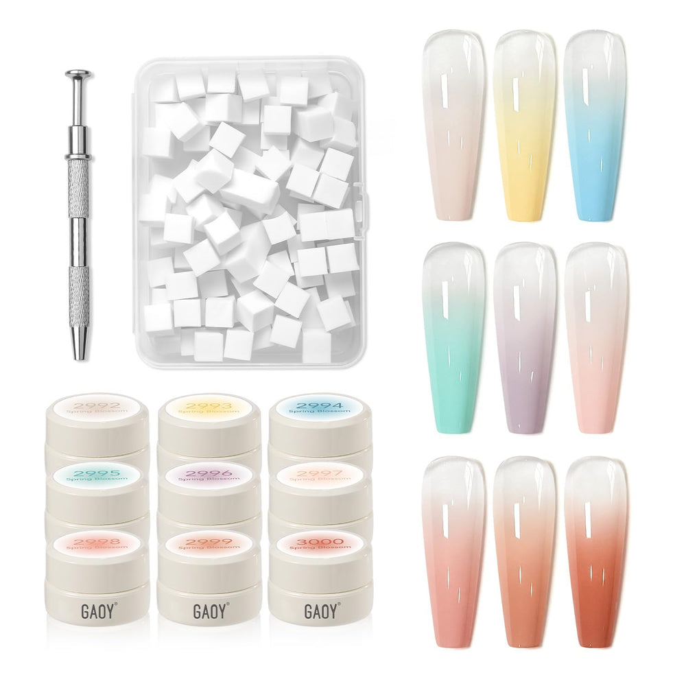 GAOY kit ombre gel ongles – 9 teintes pour gradients faciles à réaliser.