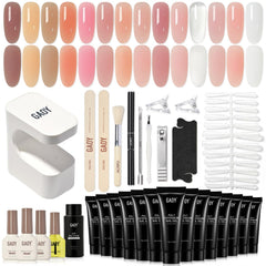 GAOY kit ongles poly gel avec lampe UV pour extensions à domicile