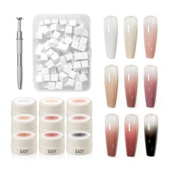 GAOY kit-vernis-gel ombre rose jardin: dégradé professionnel à domicile