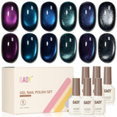 GAOY œil-chat violet: vernis gel durable pour une manucure lumineuse à domicile.