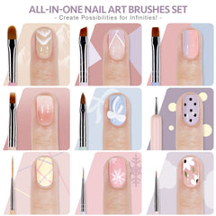GAOY pinceau ligne ongles trace fin, idéal pour lignes nettes et détails fins.