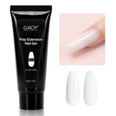 GAOY Poly Gel extension ongle blanc 60g pour une finition nette et durable.