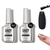 GAOY top coat gel mat 16ml détail chrome; effet miroir durable.