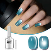 GAOY Vernis Gel Bleu Effet Œil-de-Chat prêt dans son emballage pour tester le nail art à domicile