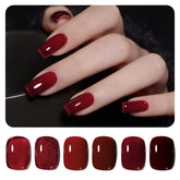 GAOY vernis gel bordeaux bouteille: fini brillant durable