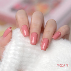 GAOY Gel vernis rose poussière avec fini lisse et longue tenue.