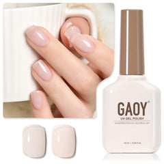 GAOY Vernis Gel Jelly Neutre 16 ml, bouteille prête pour l'art des ongles à domicile