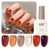 GAOY Jelly Brown Gel transparent, base légère idéale pour des couches progressives.