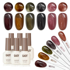 GAOY Vernis Gel Lacté Nu pour une finition naturelle et élégante.