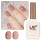 GAOY Vernis Gel Nude Marron – bouteille 16 ml prête pour une manucure durable.