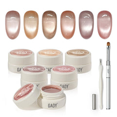 GAOY vernis gel œil de chat nude, pour un effet lumineux sur les ongles.