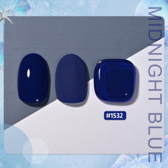 GAOY vernis gel nuit bleue, application en deux couches pour une couleur intense.