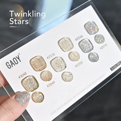 GAOY vernis gel paillettes – application avec pinceau pour une finition lumineuse sans bavures.