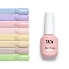 GAOY vernis gel pastel rose pour une manucure élégante et durable à domicile.
