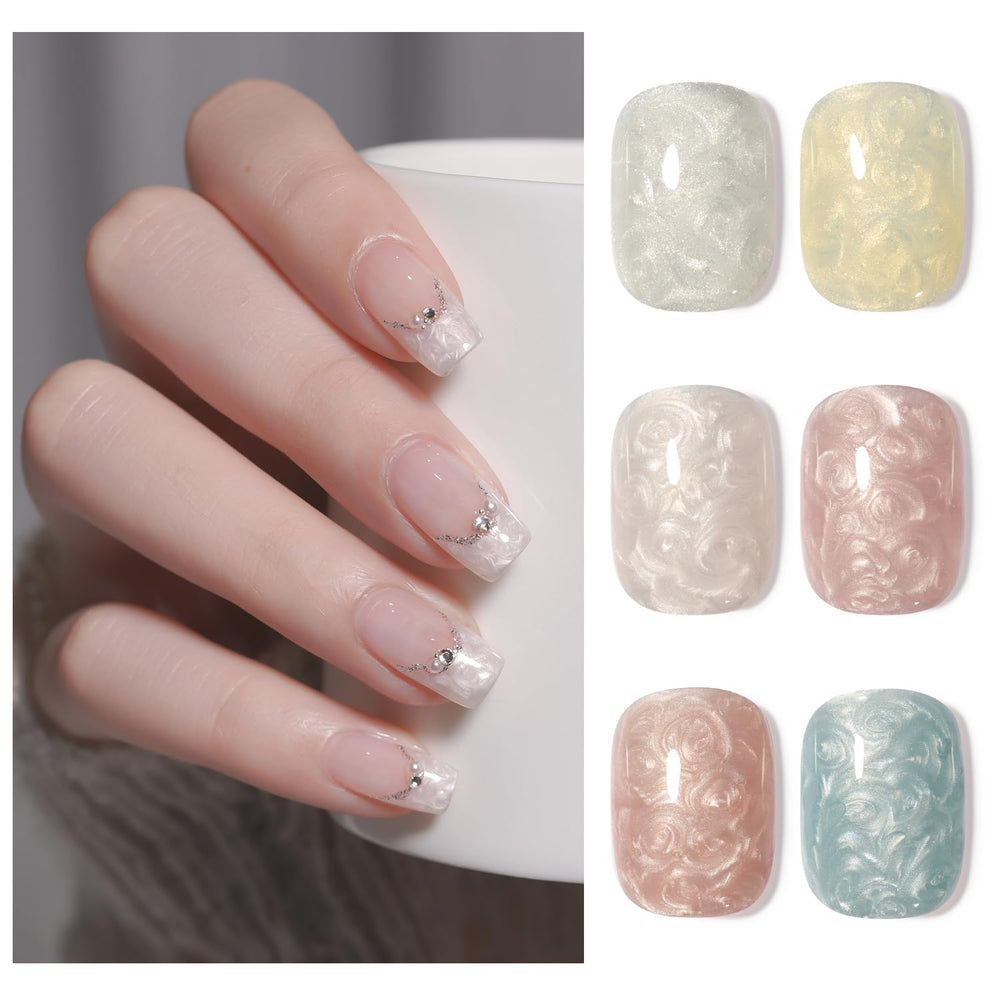 GAOY vernis gel perle rose, brillance intense pour un look élégant à domicile.
