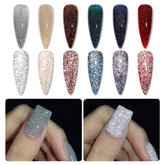 GAOY vernis gel réfléchissant à paillettes, ensemble six couleurs pour nail art maison