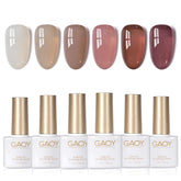 GAOY vernis gel rose translucide pour un rendu discret et facile à étaler.