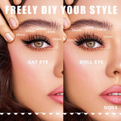 GAQQI extensions de cils wispy 12mm pour un regard léger et élégant.