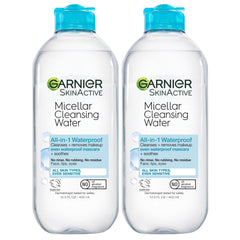 Garnier Eau Micellaire – bouteille: nettoie en douceur et enlève le maquillage imperméable.