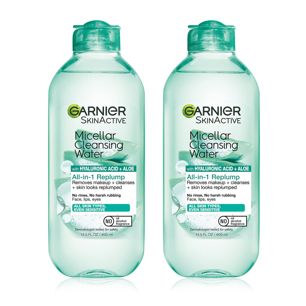 Garnier Eau micellaire Hyaluronique – bouteille 400 ml, hydratation légère et nettoyage en douceur