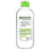Garnier Eau Micellaire – bouteille 400 ml, nettoyage visage sans rinçage efficace.