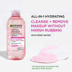 Garnier Eau Micellaire Rose – démaquillage visage rapide sans dessèchement