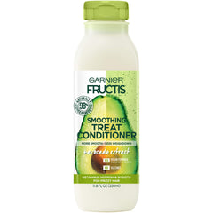Garnier Fructis Soin lissant avec extrait d'avocat, cheveux plus lisses.