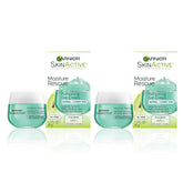 Garnier Gel-Crème Hydratant emballage, format pratique pour peaux normales à mixtes.