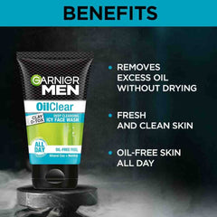 Garnier Homme – texture boue piége huile pour éliminer l'excès de sébum.