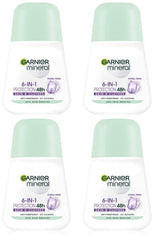 Garnier Minéral Protection 6 Roll-On Fraîcheur Florale 50 ml, fraîcheur durable au quotidien