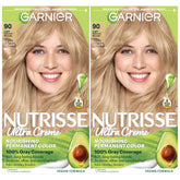 Kit Garnier Nutrisse coloration nourrissante 90 blond clair macadamia, couleur longue tenue.