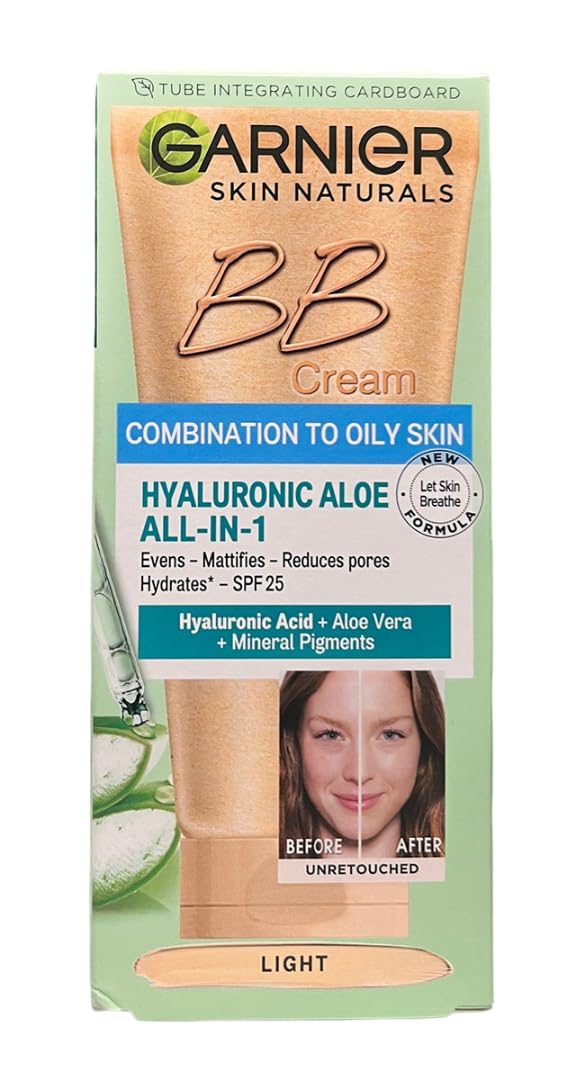 Garnier Skin Naturals BB Crème légère, texture-creme-legere, hydratation légère et fini naturel.
