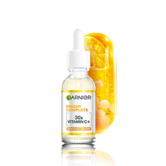 Garnier Skin Naturals Glow Serum, bouteille 30 ml, hydratation légère.