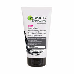 Garnier SkinActive Charbon gommage-visage en bouteille, nettoie en profondeur et resserre les pores.
