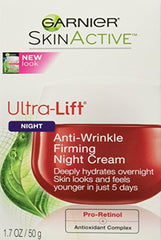 Garnier SkinActive Ultra-Lift Nuit – texture crème légère prête à l'application nocturne.