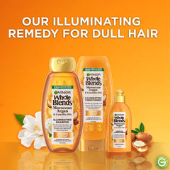 Conditionneur sur cheveux humides pour revitalisation quotidienne avec Garnier Whole Blends.