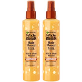 Garnier Whole Blends Hair Honey Milk, protection thermique jusqu’à 450 °F sur les cheveux.