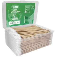 Garrelett bâtonnets nettoyage armes 6 pouces en coton sans peluches, manche bambou, précision