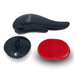 G.B.S Wave Detangling Brush avec poignée ergonomique pour démêler en douceur.