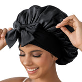 Bonnet GDTOGRT satin double-face pour dormir, protège les cheveux des frottements nocturnes.