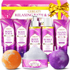 GEBEATY ensemble-bain-spa-vanille, expérience spa à domicile apaisante.