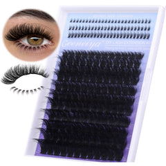 Geeneiya 200D clusters cils volume bas: effet dense et naturel.