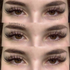 Geeneiya Cils Wispy Mink 18mm – accentuant l’extérieur des yeux pour un effet allongé.