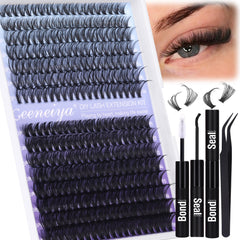 Geeneiya ensemble-clusters 30d-50d: rendu cils naturel et modulable.