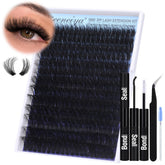 Geeneiya kit extension cils 100D, tout-en-un pour extensions à domicile