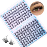Geeneiya reseaux cils wispy C-curl 10-12mm pour un look naturel et durable.