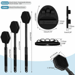 GEENOA brosse-dos-poils-douces pour mousse généreuse.