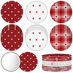 Miroir Geetery cœur format poche rouge, pratique pour retouches rapides.