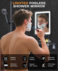 Gefaxi miroir éclairage 3 couleurs: lumière réglable pour un rasage précis.